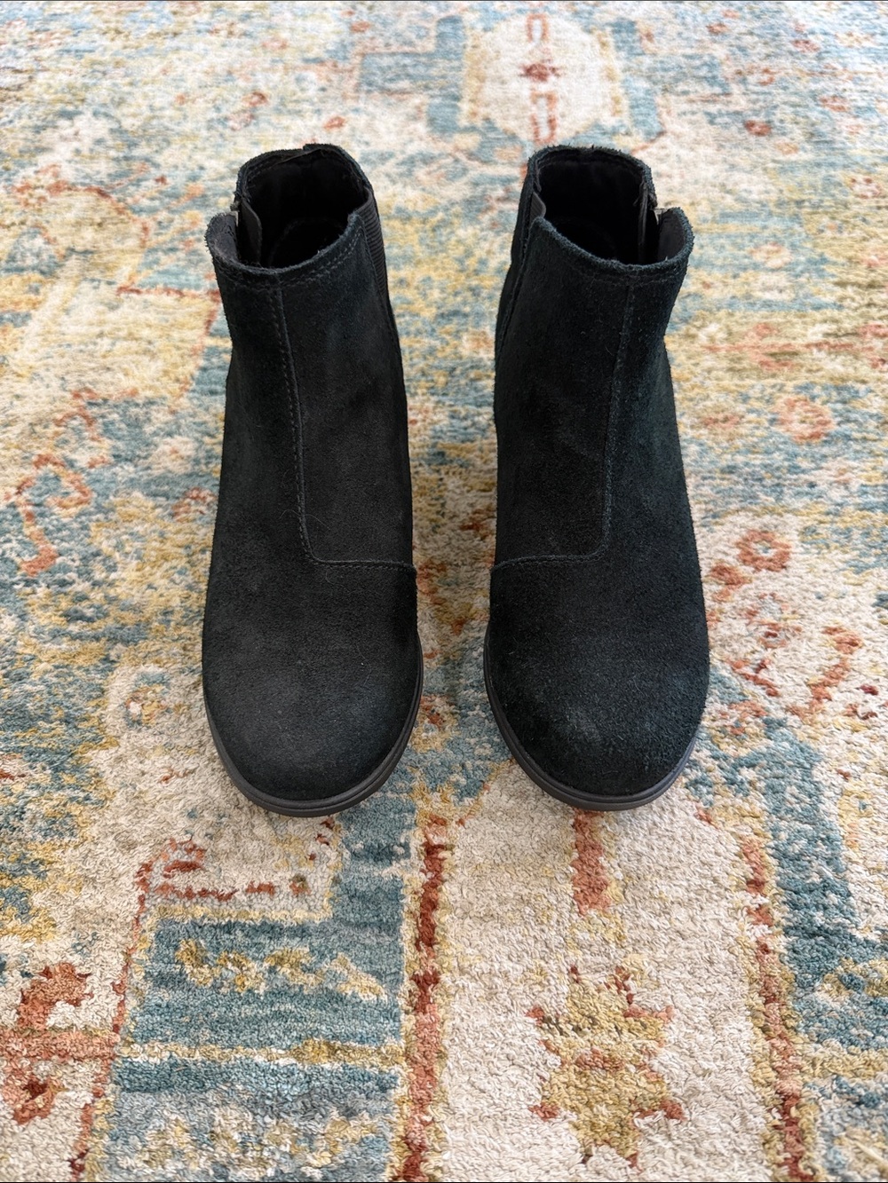 Sorel Black Suede Ankle Booties
